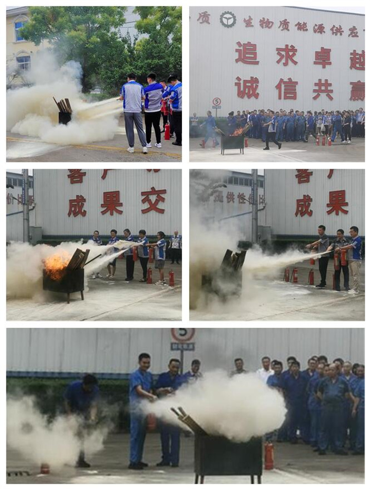隨后，集團(tuán)消防安全員為廣大職工講解滅火器和消防水槍的使用方法，并現(xiàn)場(chǎng)演示。廣大員工積極參與到教學(xué)演練當(dāng)中，進(jìn)一步鞏固消防培訓(xùn)知識(shí)。